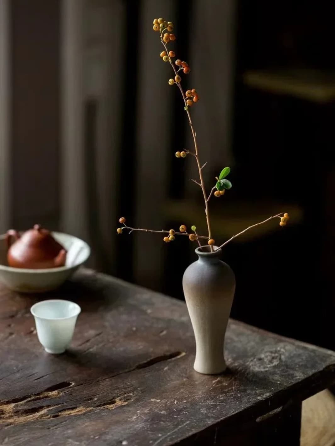 Vase | Mini soliflore zen en céramique noir