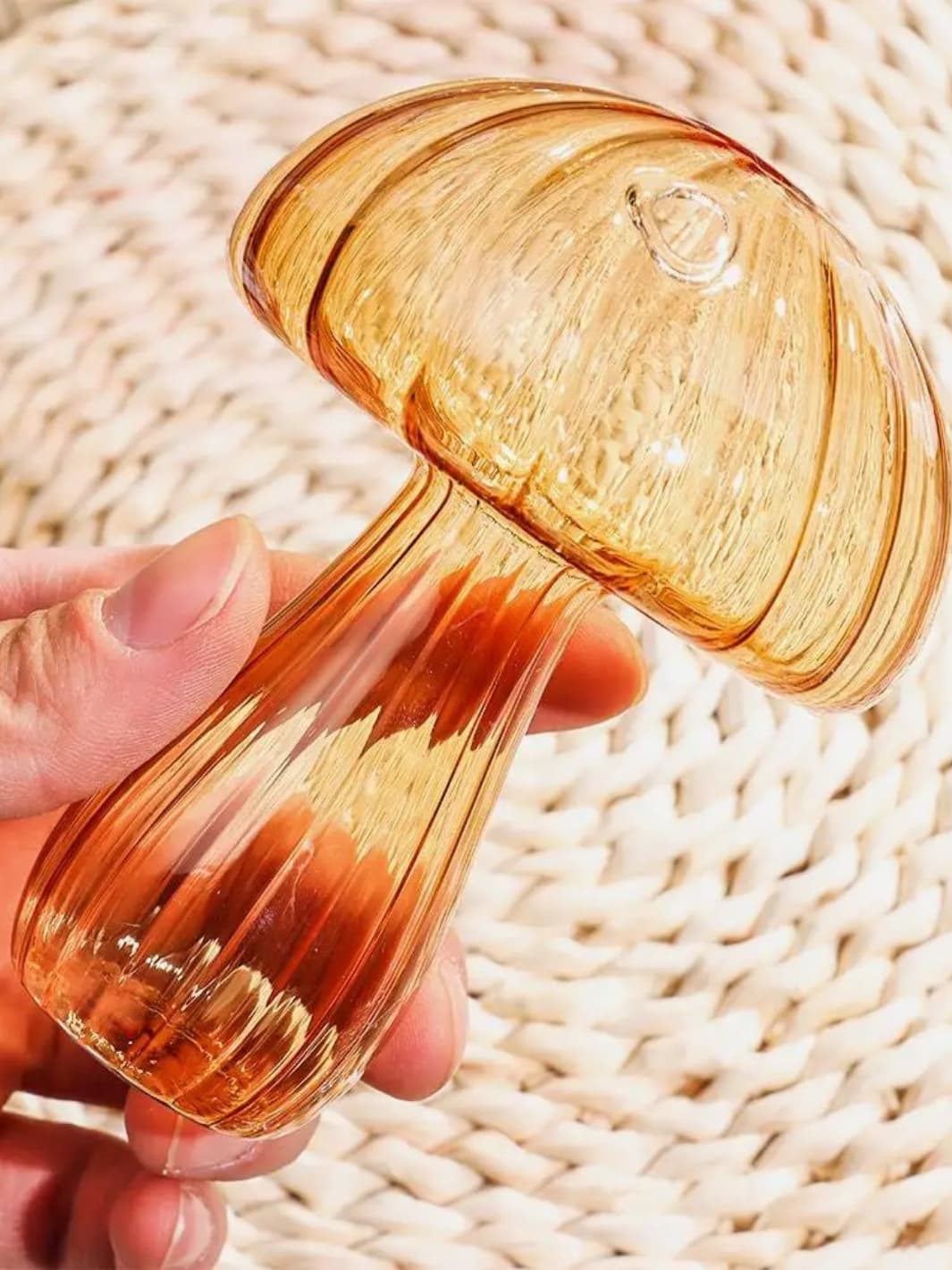 Vase | Champignon en verre coloré