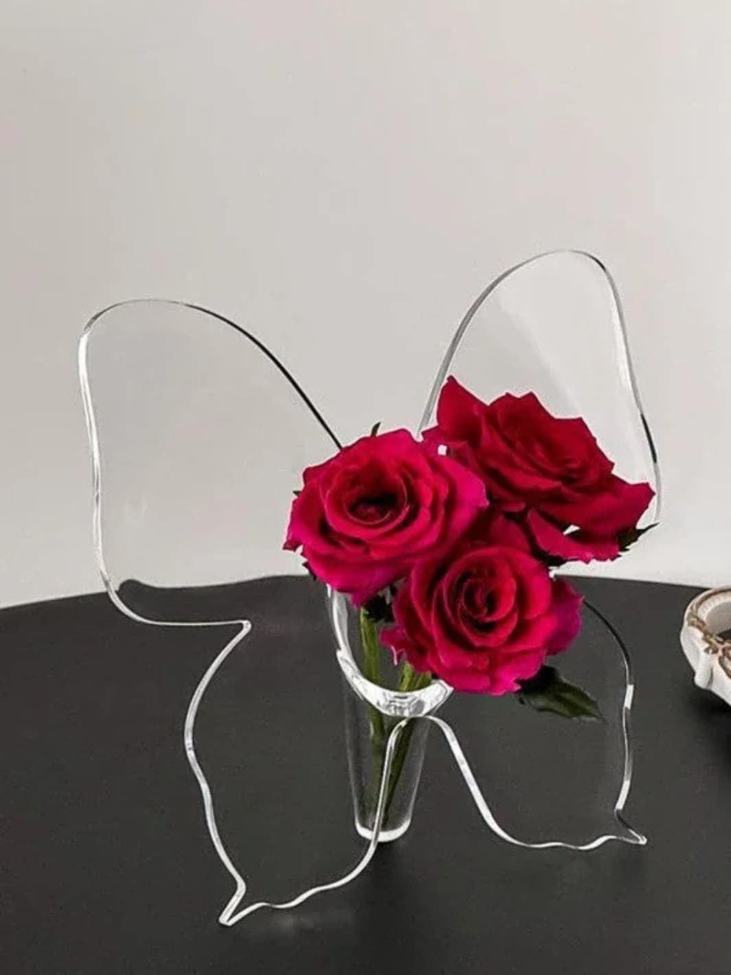 Vase | Papillon en verre transparent décoratif