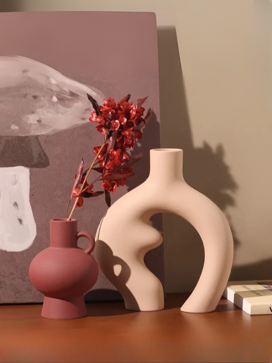 Vase | Sculpture moderne en céramique terracotta