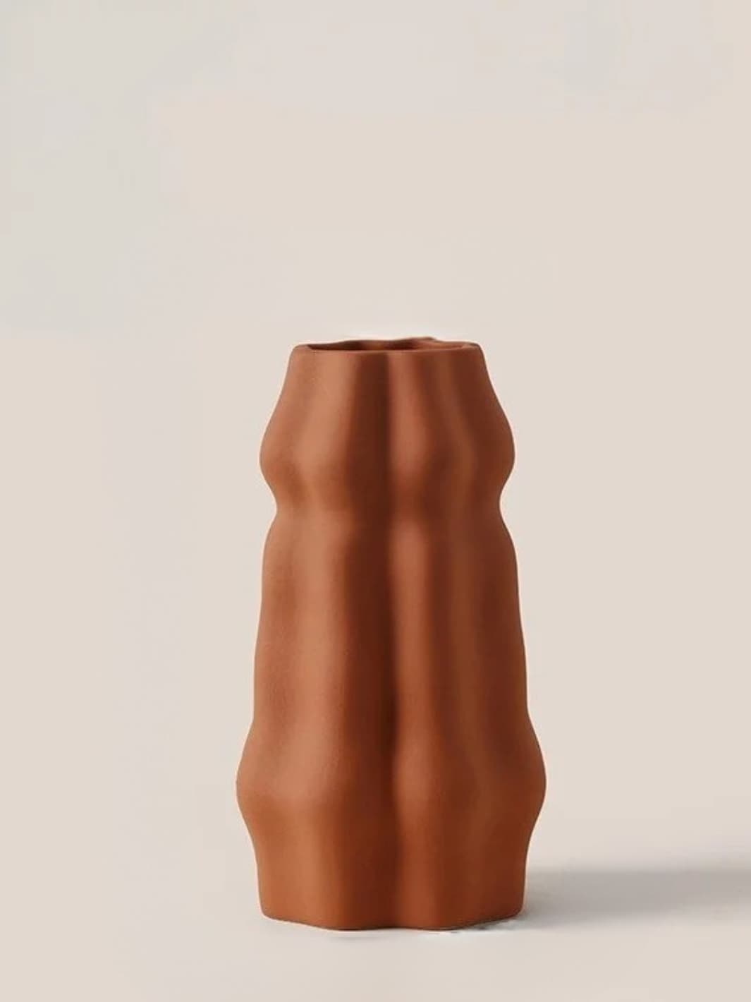 Vase | Terracotta Céramique Ondulé Sculptural