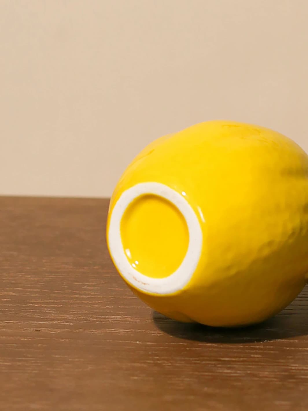 Vase | Citron jaune en céramique décorative