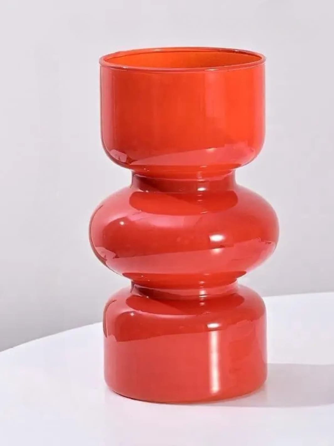 Vase | Coloré rétro en verre ondulé vintage