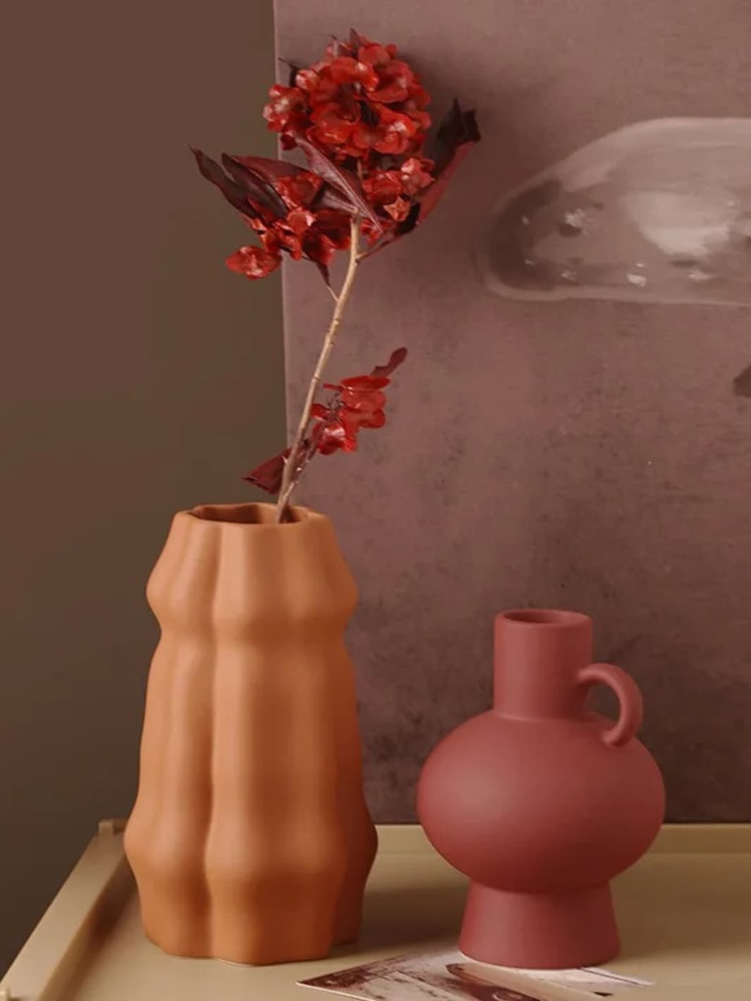 Vase | Terracotta Céramique Ondulé Sculptural