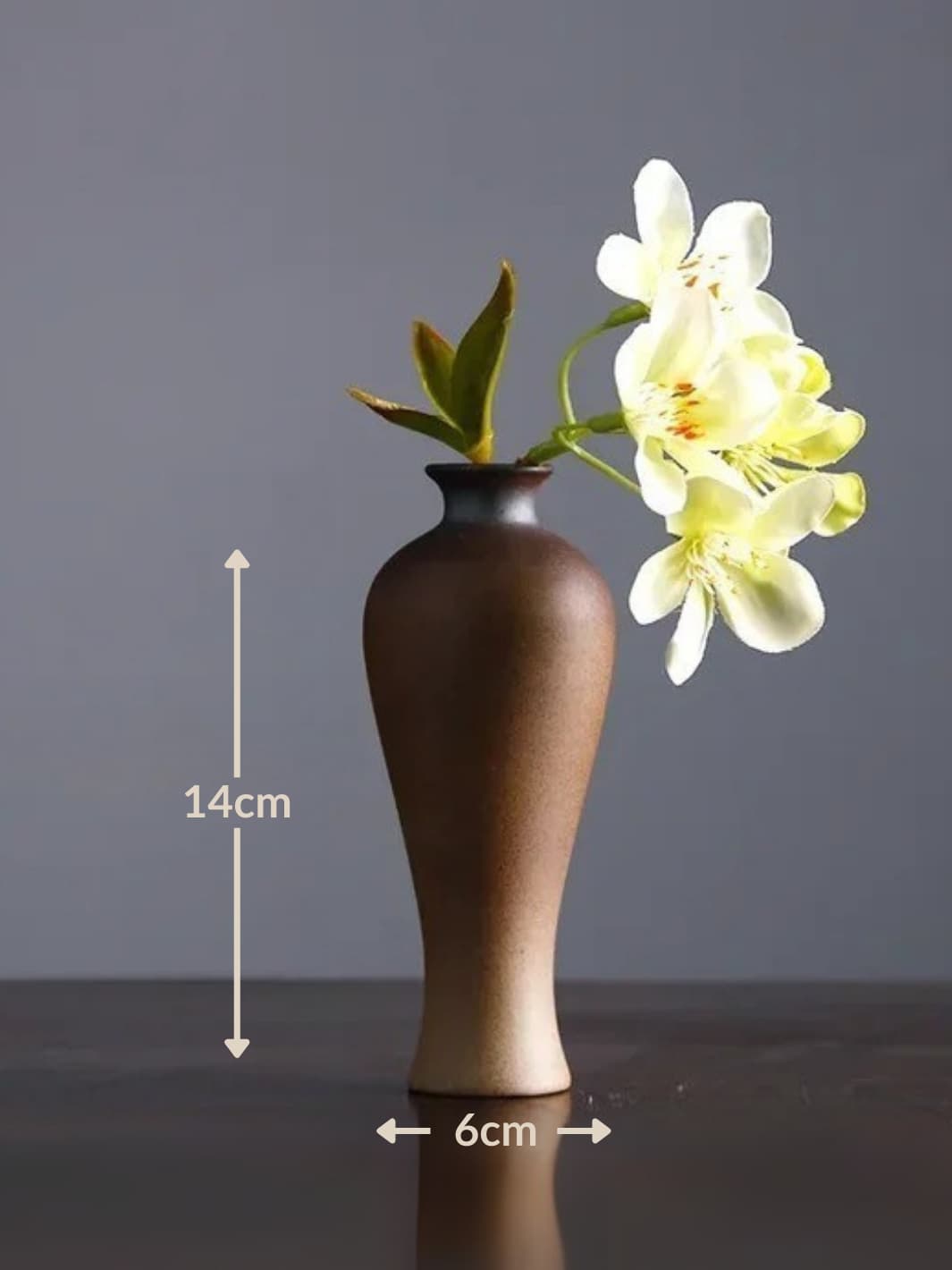 Vase | Mini soliflore zen en céramique noir