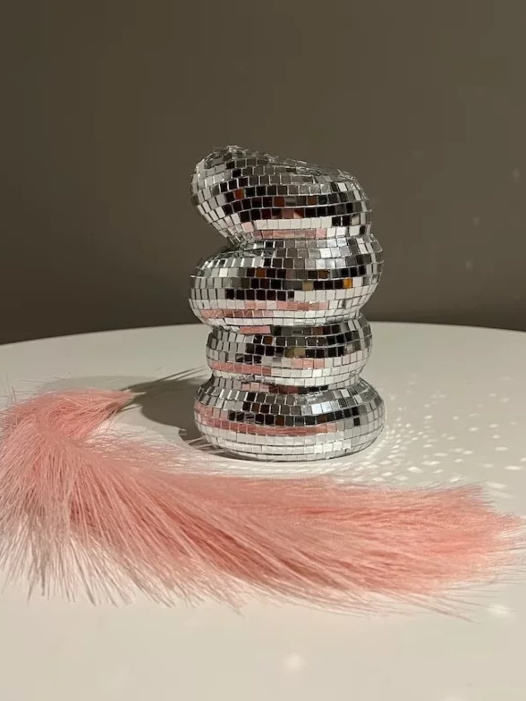 Vase | Design miroir ondulé effet boule à facettes