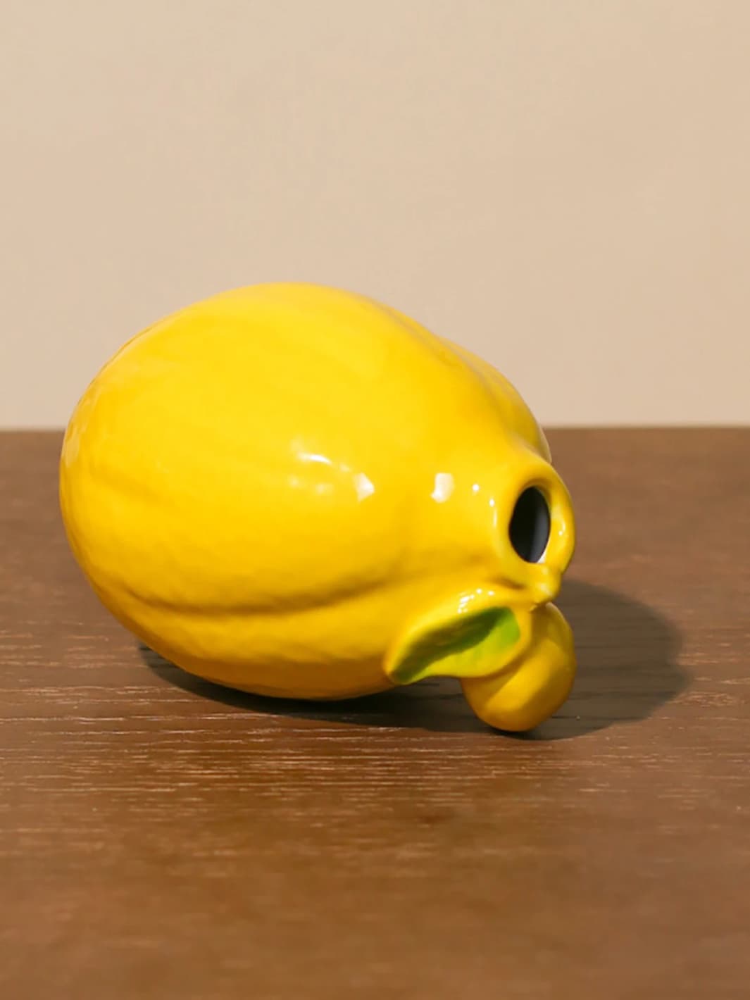 Vase | Citron jaune en céramique décorative