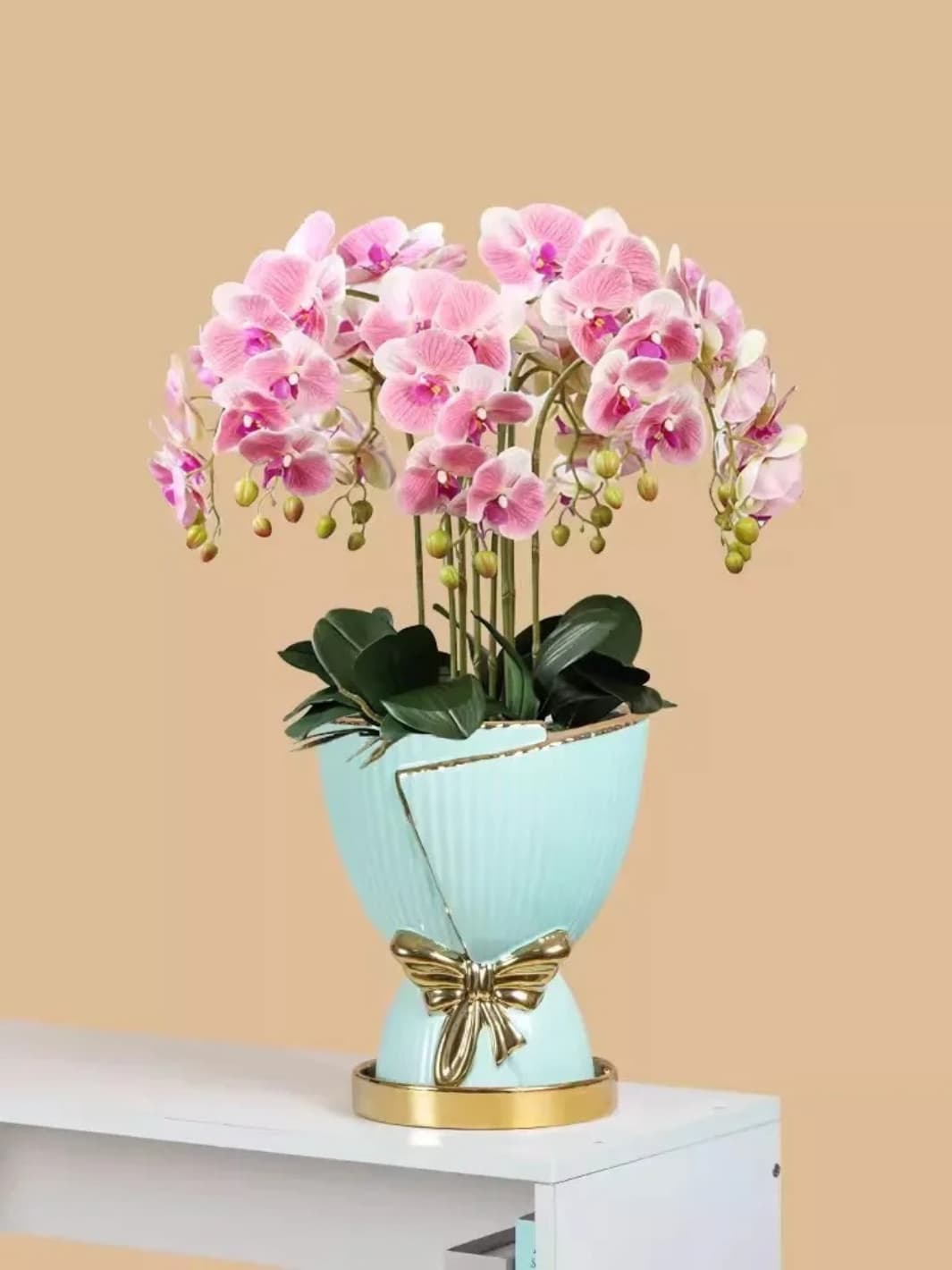Vase | Grand vase nœud en céramique colorée