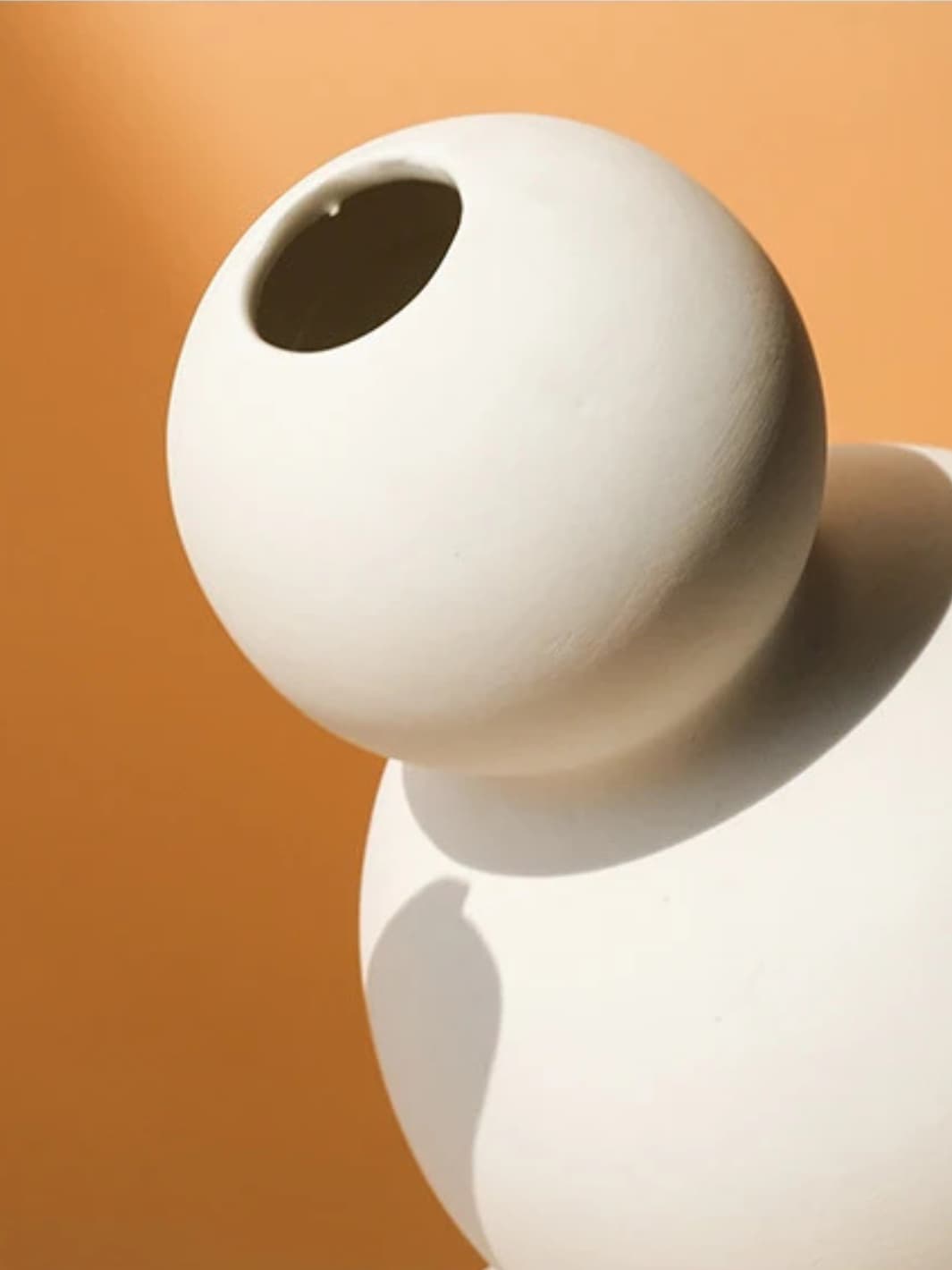 Vase | Blanc design galet ondulé