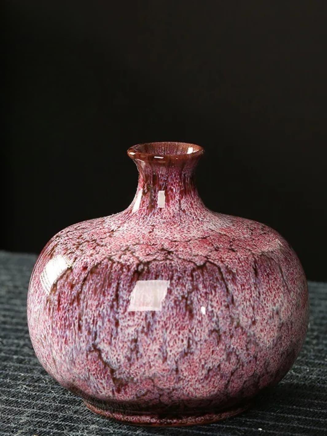 Vase | Émaillé artisanal à col étroit