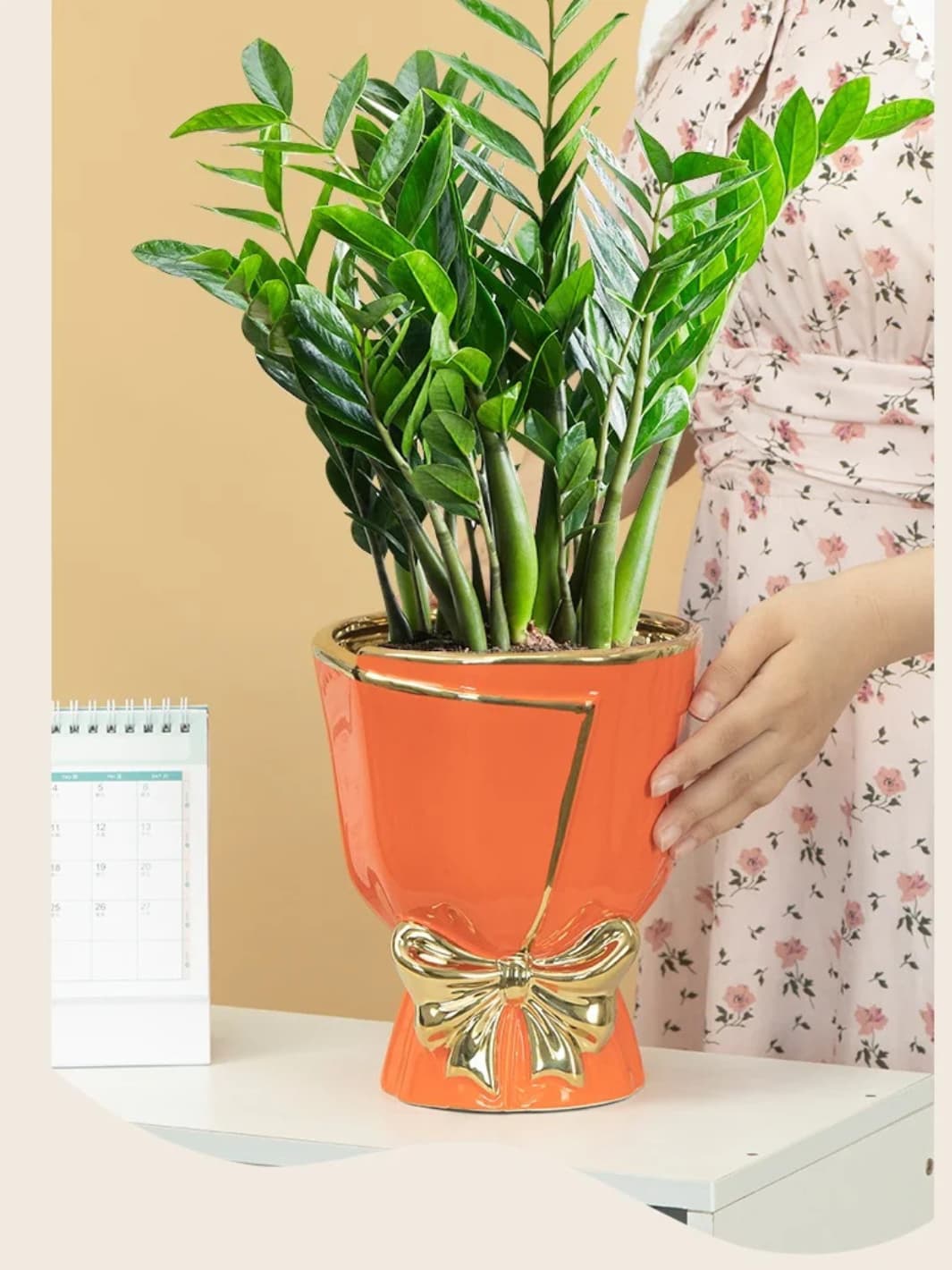 Vase | Grand vase nœud en céramique colorée
