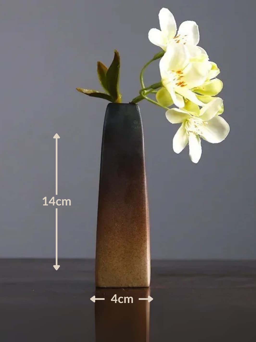 Vase | Mini soliflore zen en céramique noir