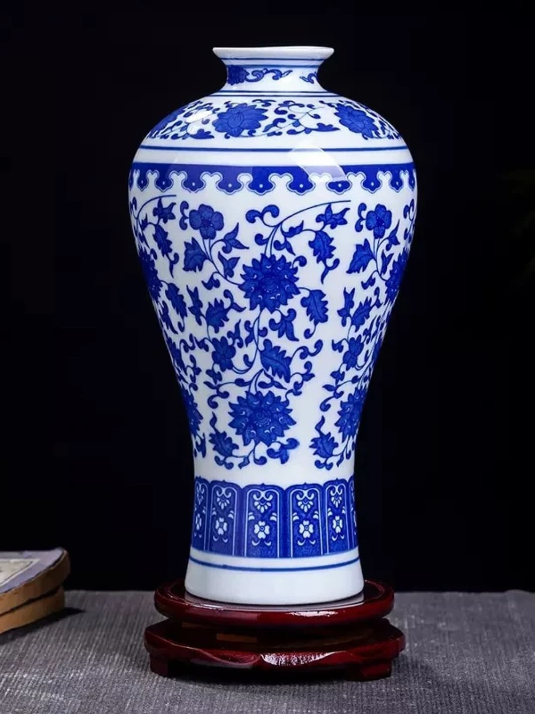 Vase | Porcelaine bleue traditionnelle de Jingdezhen