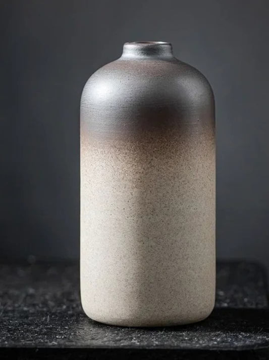 Vase | Petit soliflore céramique style chinois dégradé noir