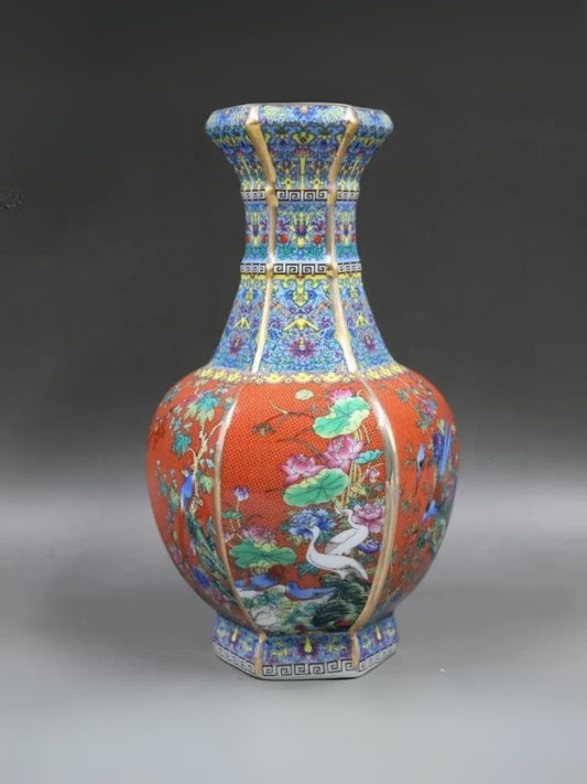 Vase | Céramique florale travaillée teinte bleu