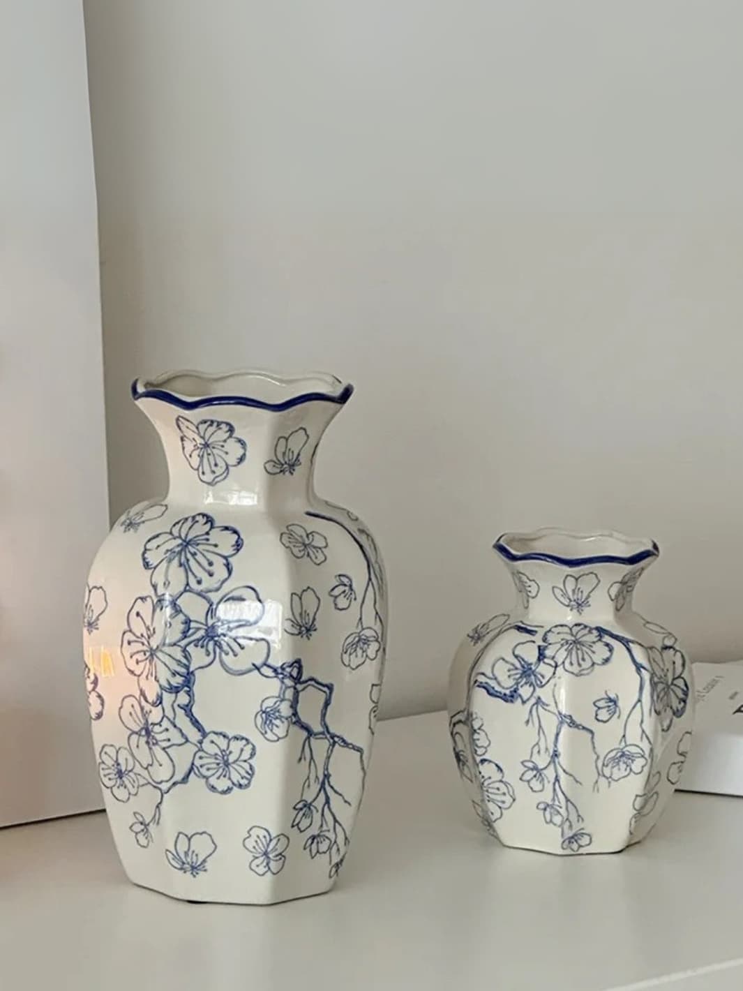Vase | Céramique chinoise à motifs bleus élégants