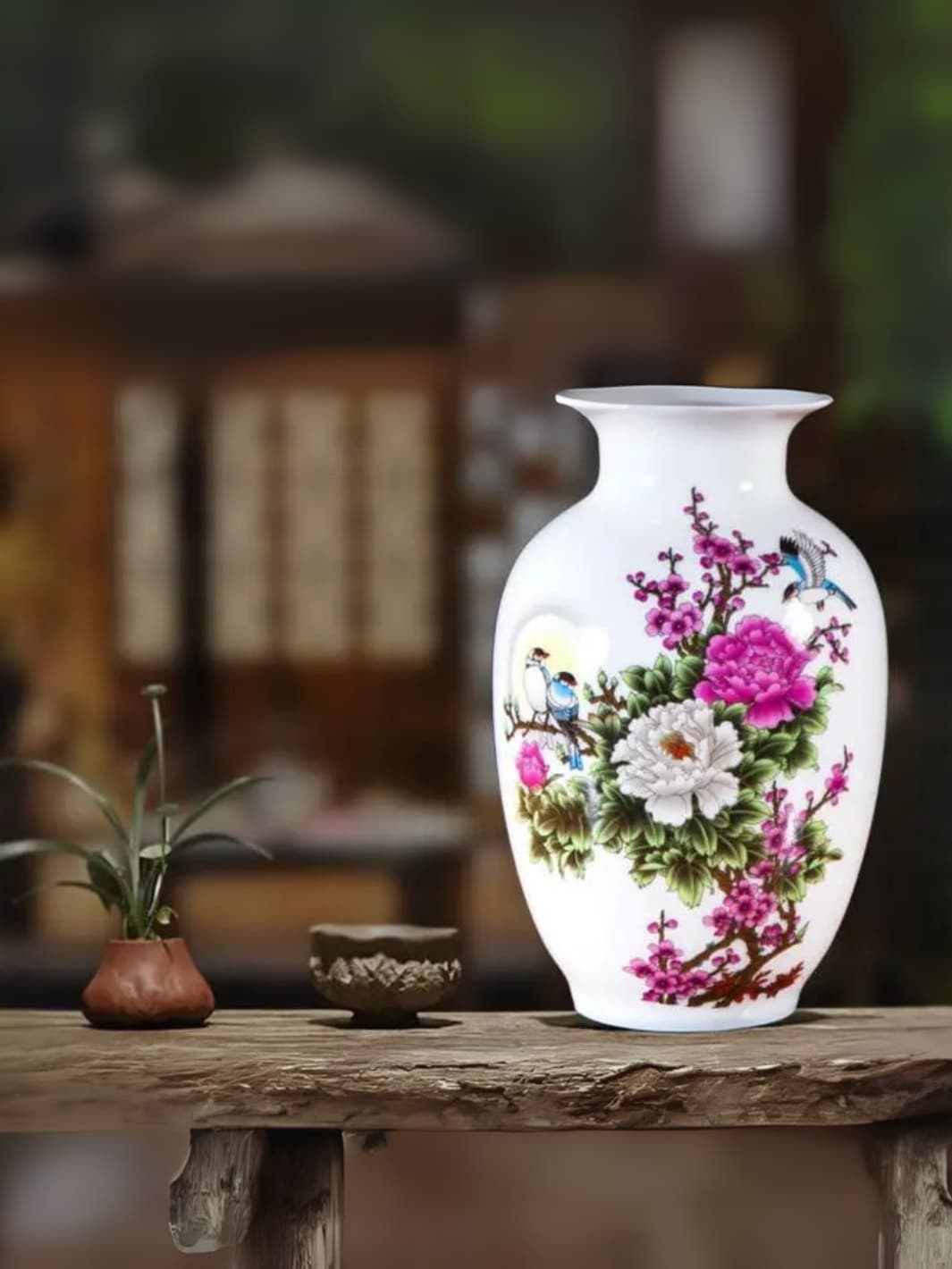 Vase | Scène de vie peinte sur céramique