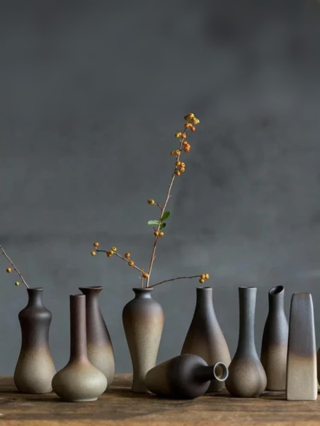 Vase | Mini soliflore zen en céramique noir