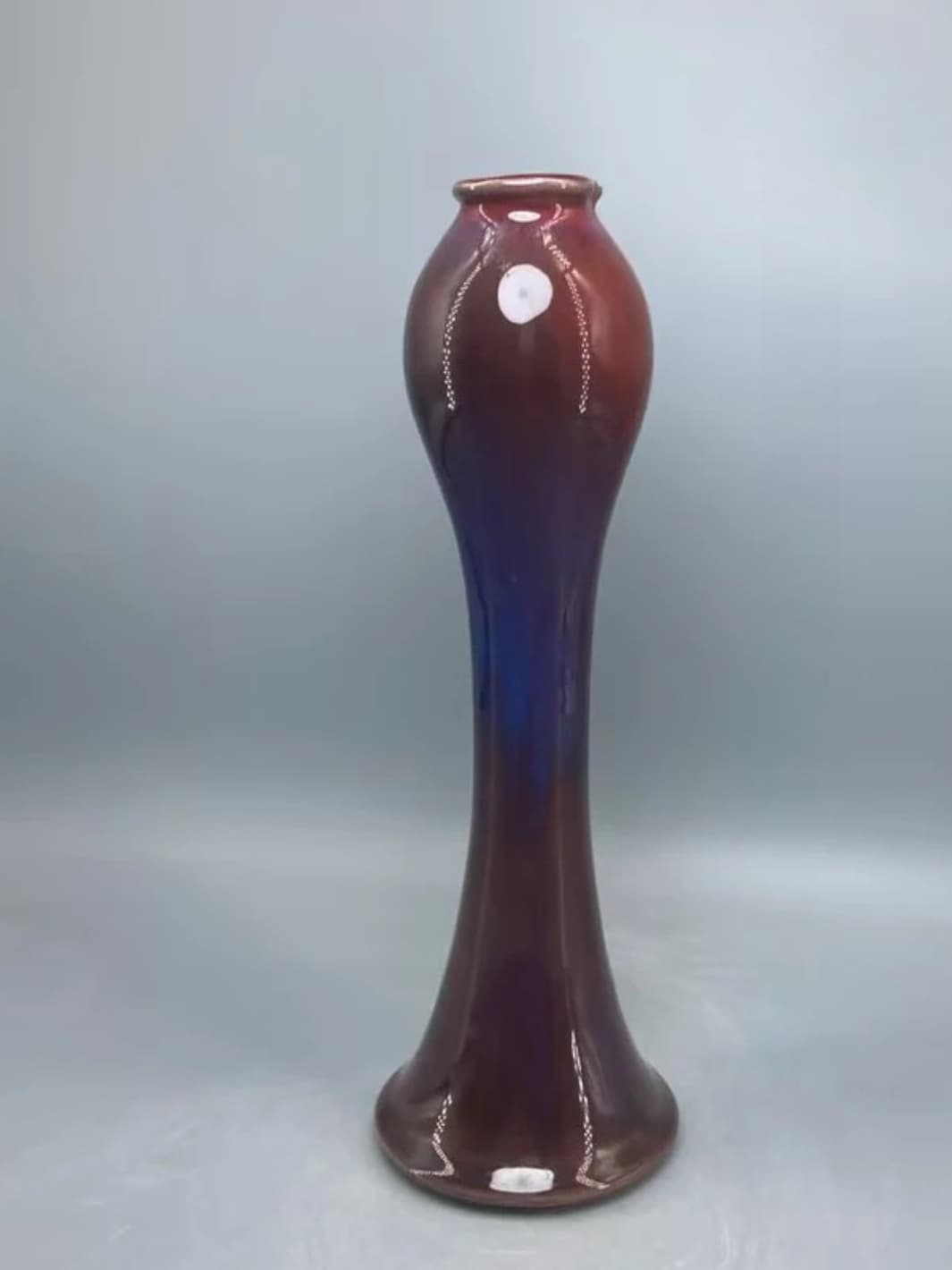 Vase | Céramique chinoise  fleurs rouges