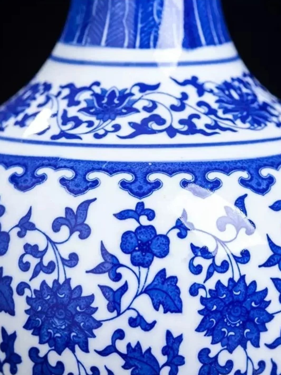 Vase | Porcelaine bleue traditionnelle de Jingdezhen