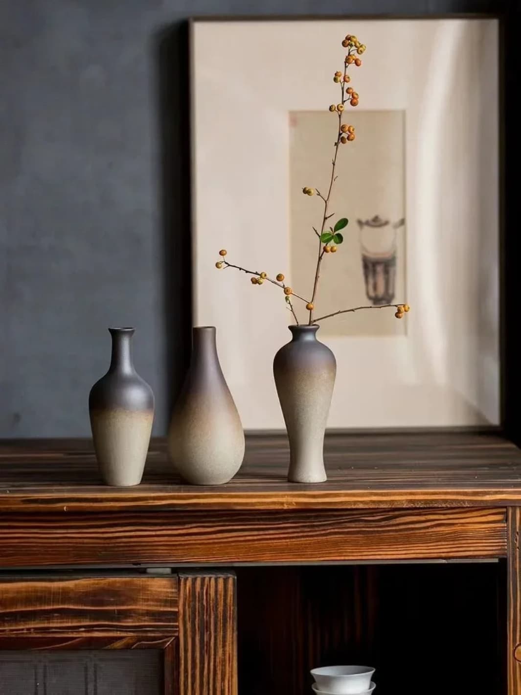 Vase | Mini soliflore zen en céramique noir