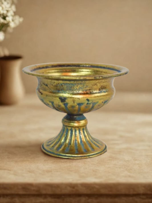 Vase | Piédestal doré façon amphore grecque