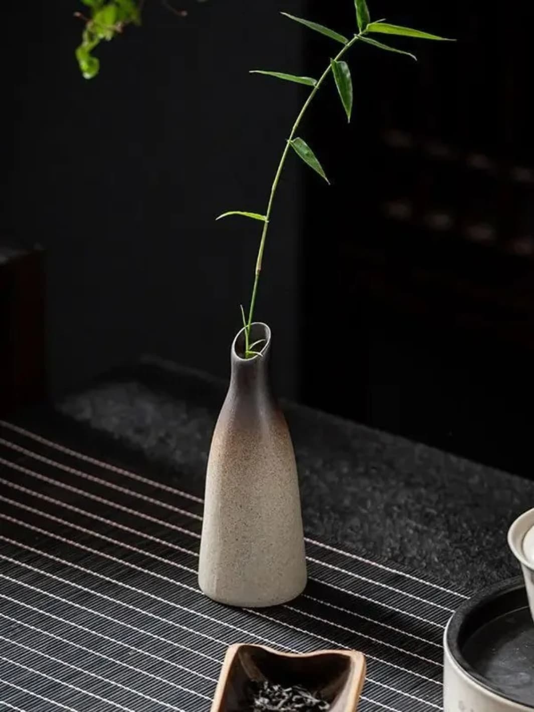 Vase | Soliflore céramique long col style asiatique