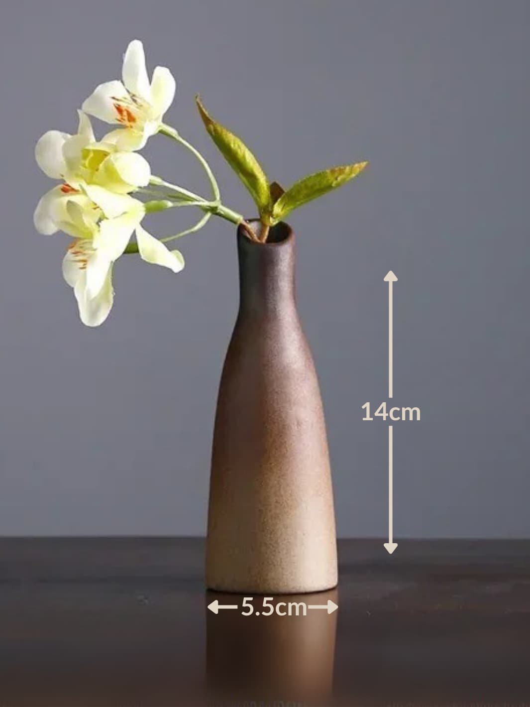 Vase | Mini soliflore zen en céramique noir