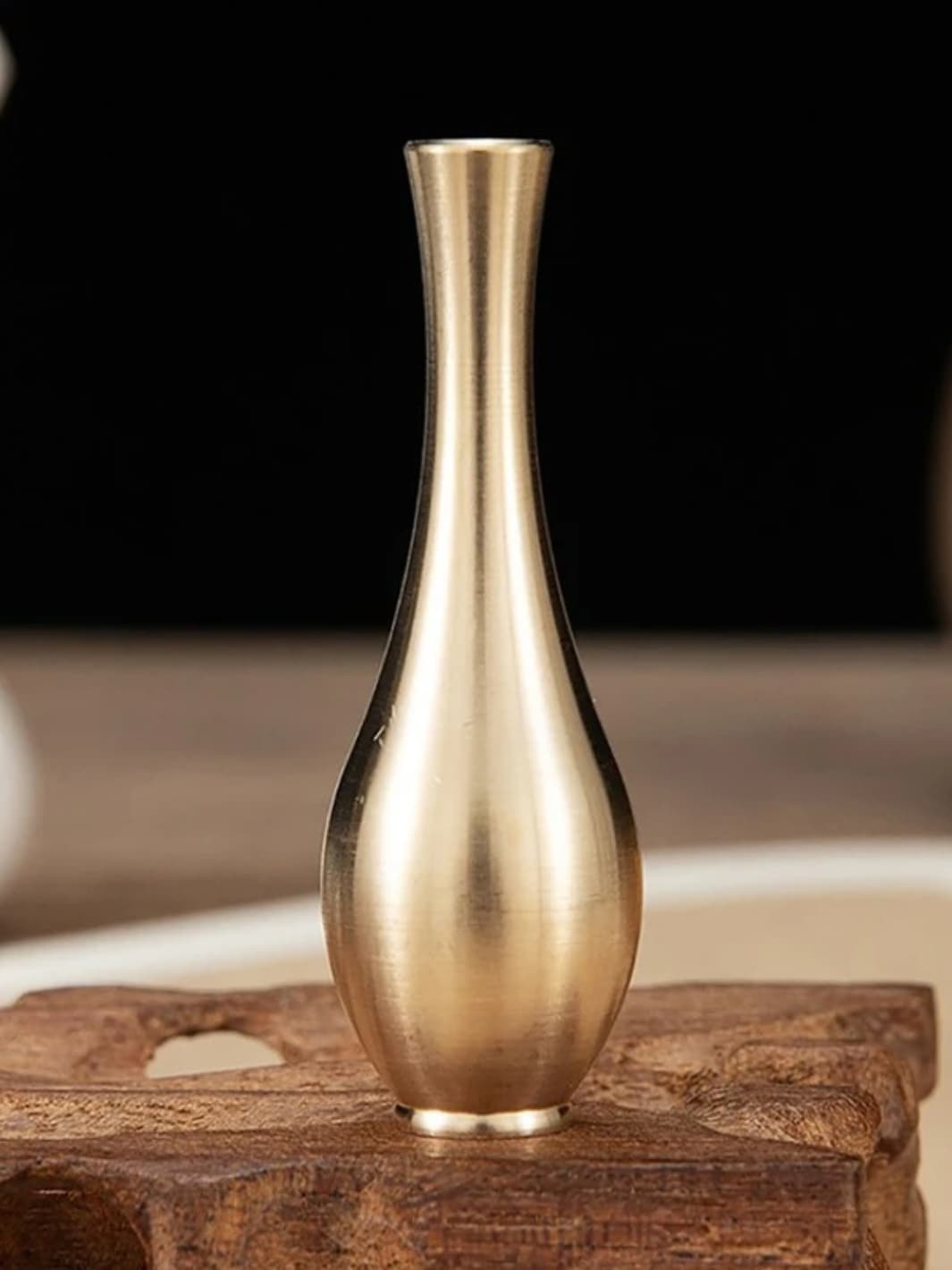 Vase | Mini pot en verre doré style cuivre décoratif
