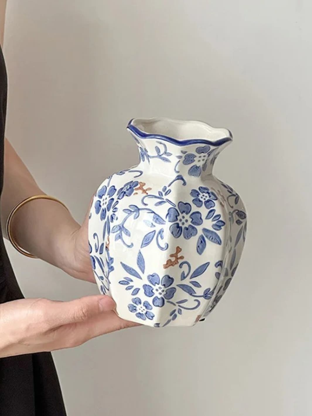 Vase | Céramique chinoise à motifs bleus élégants