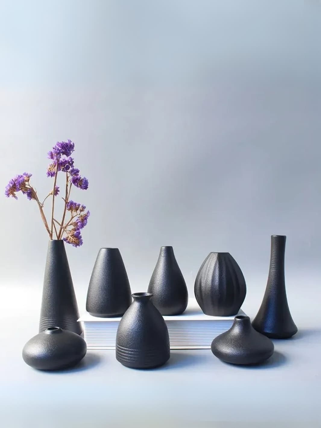 Vase | Mini soliflore Noir mat style japonais