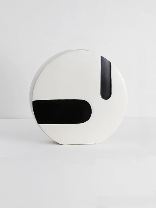Vase | Cercle graphique noir et blanc