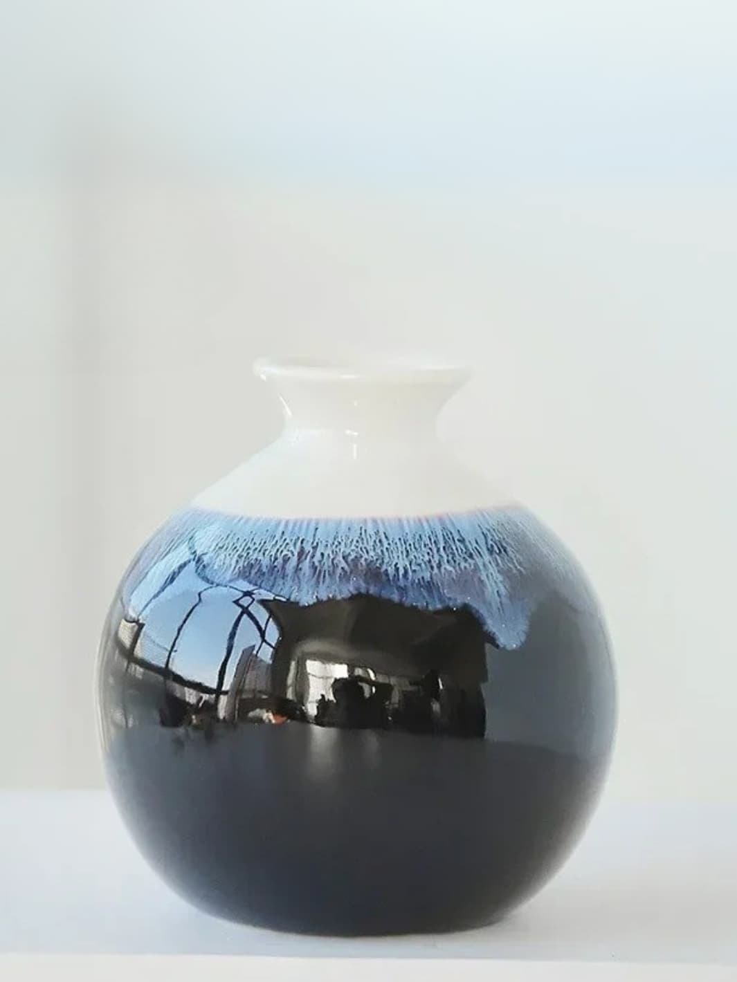 Vase | Céramique bleue dégradée style japonais