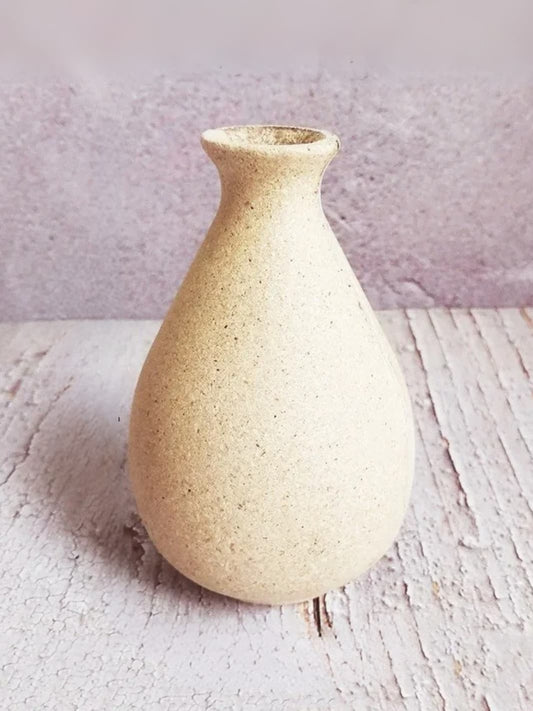 Vase | Goutte vintage en bois sableux