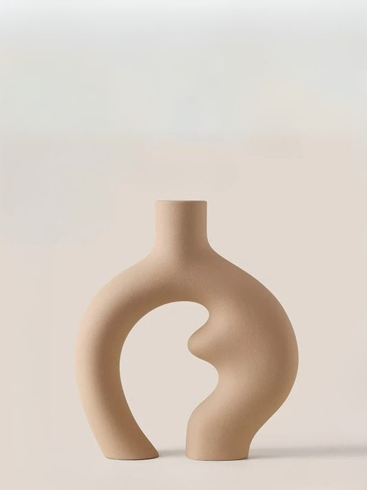 Vase | Sculpture moderne en céramique terracotta
