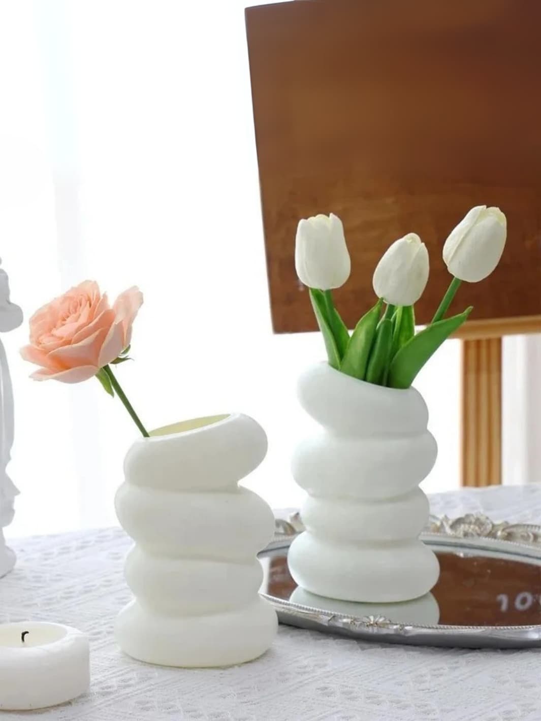 Vase | Spirale blanche design nordique original