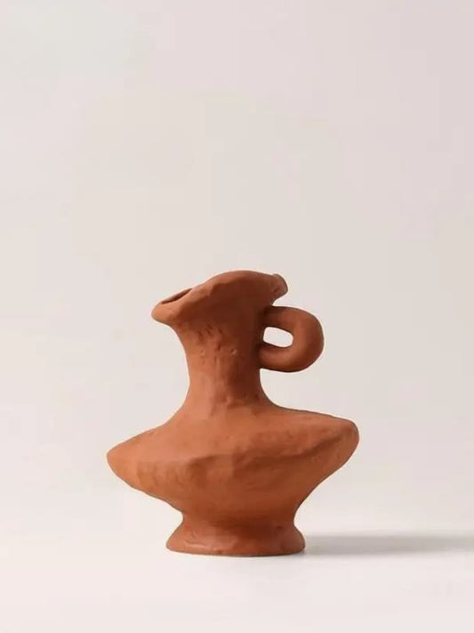 Vase | Cruche en céramique terracotta style artisanal nordique