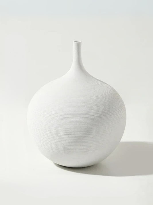 Vase | Blanc boule col fin