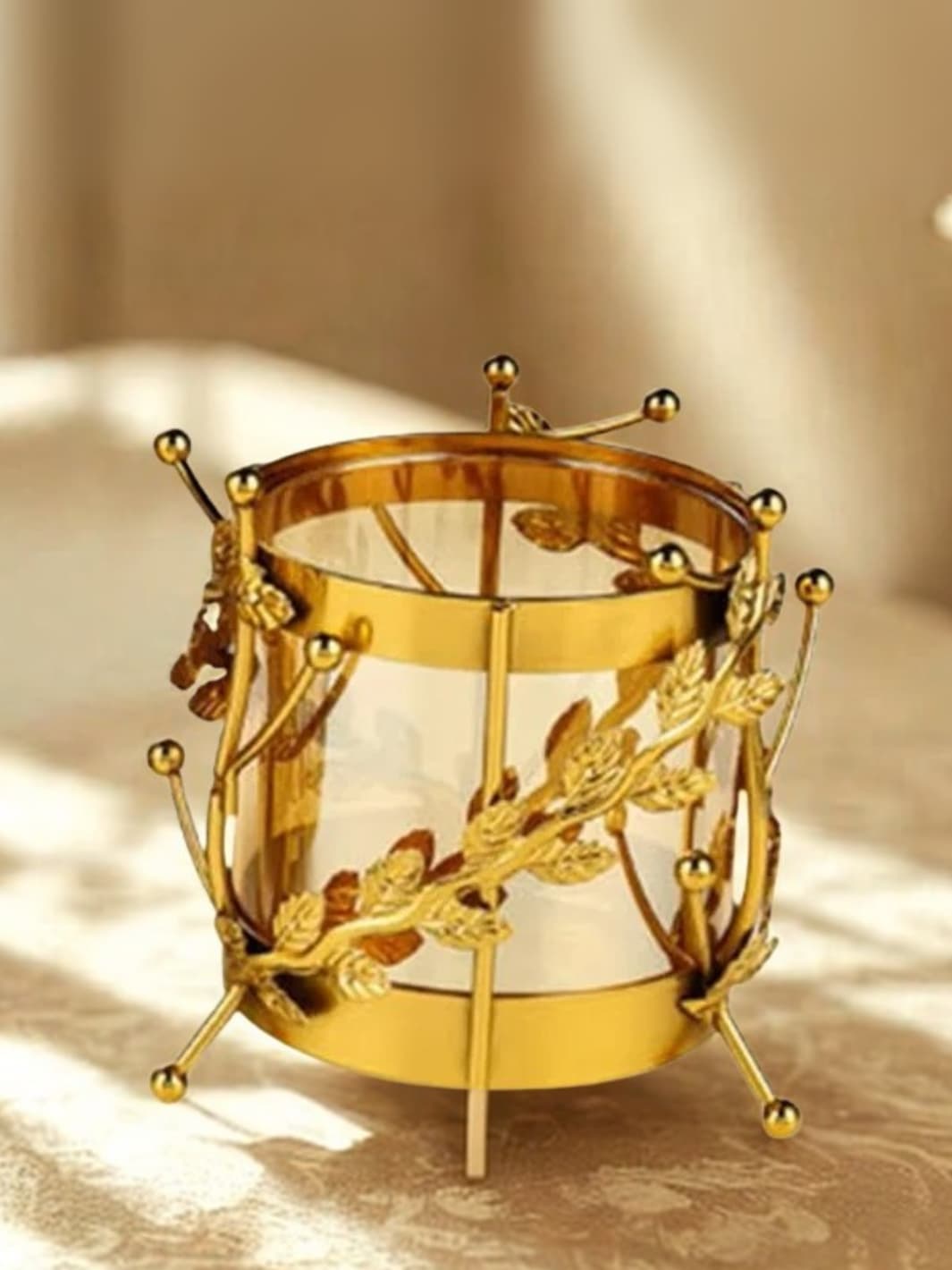 Vase | Cylindre Doré Européen