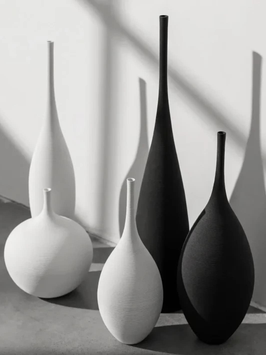 Vase | Élancé Noir mat 46cm