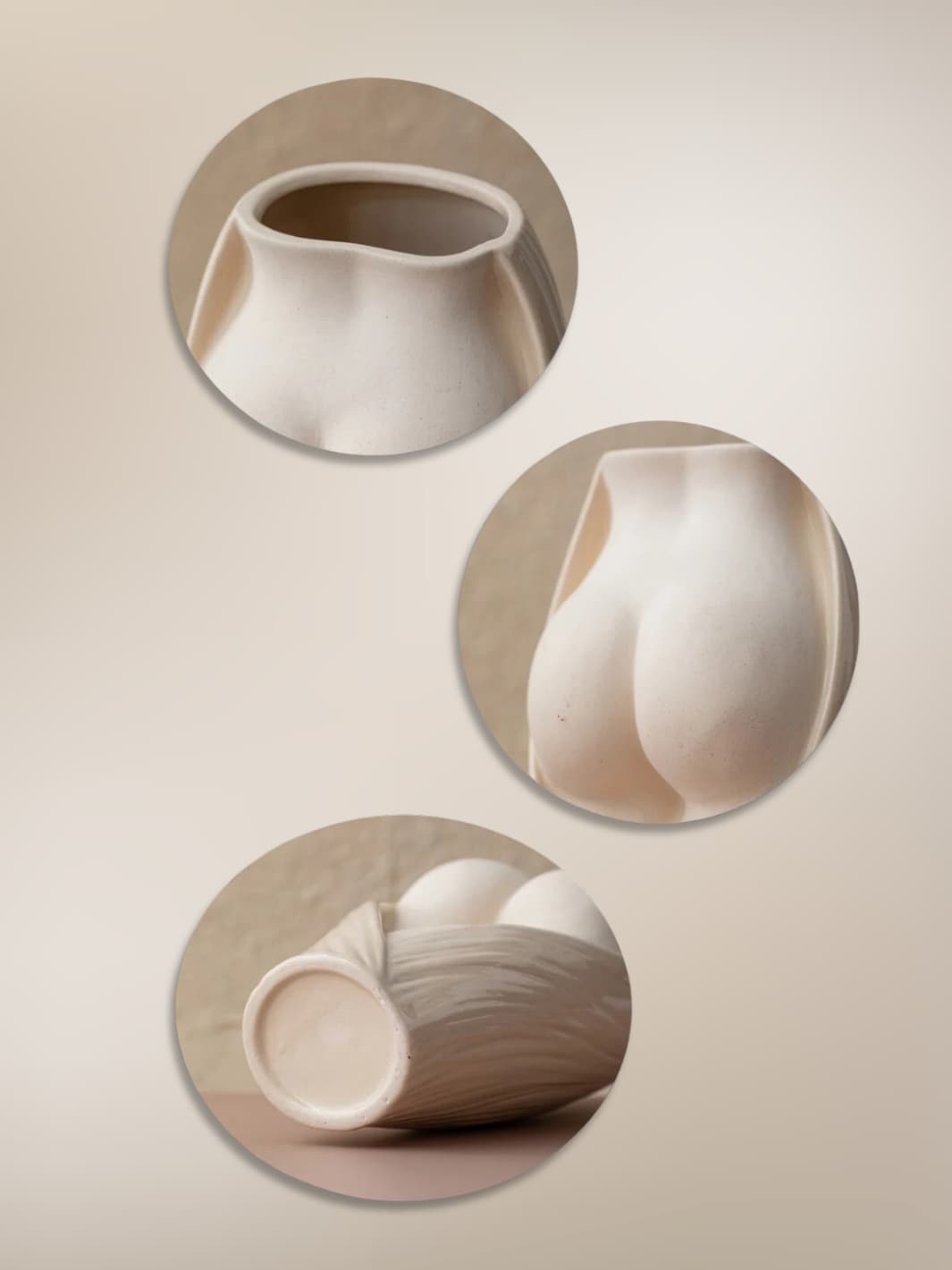 Vase | Sculpture blanche silhouette féminine stylisée