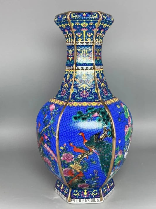 Vase | Art chinois ancien aux reflets bleus