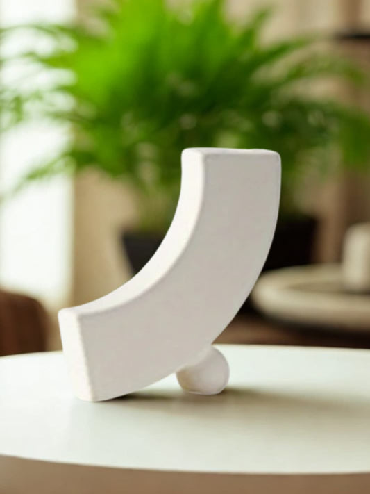 Vase | Lune blanche géométrique