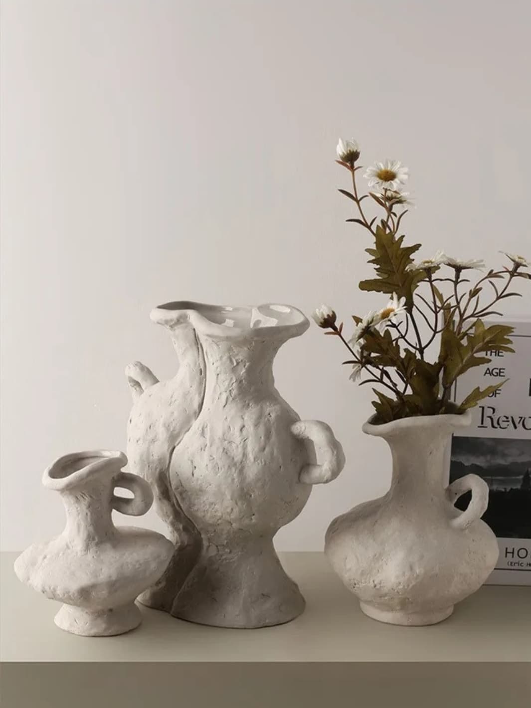 Vase | Duo fusion céramique blanche rustique