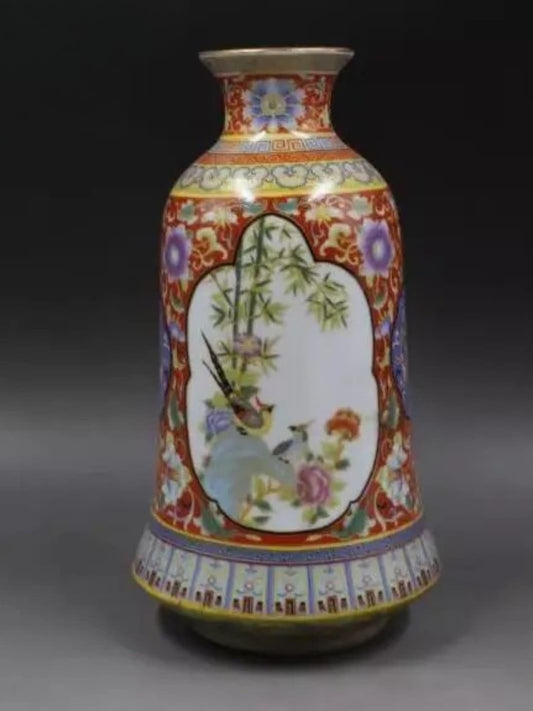 Vase | Art chinois ancien aux reflets rouges
