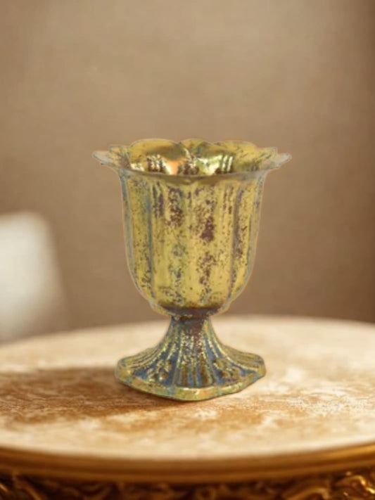 Vase | Support floral doré finition vintage