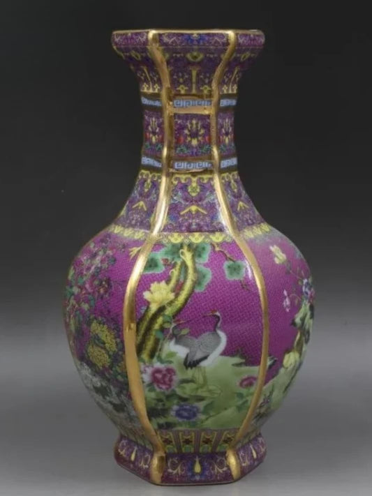 Vase | Héritage chinois en céramique violette