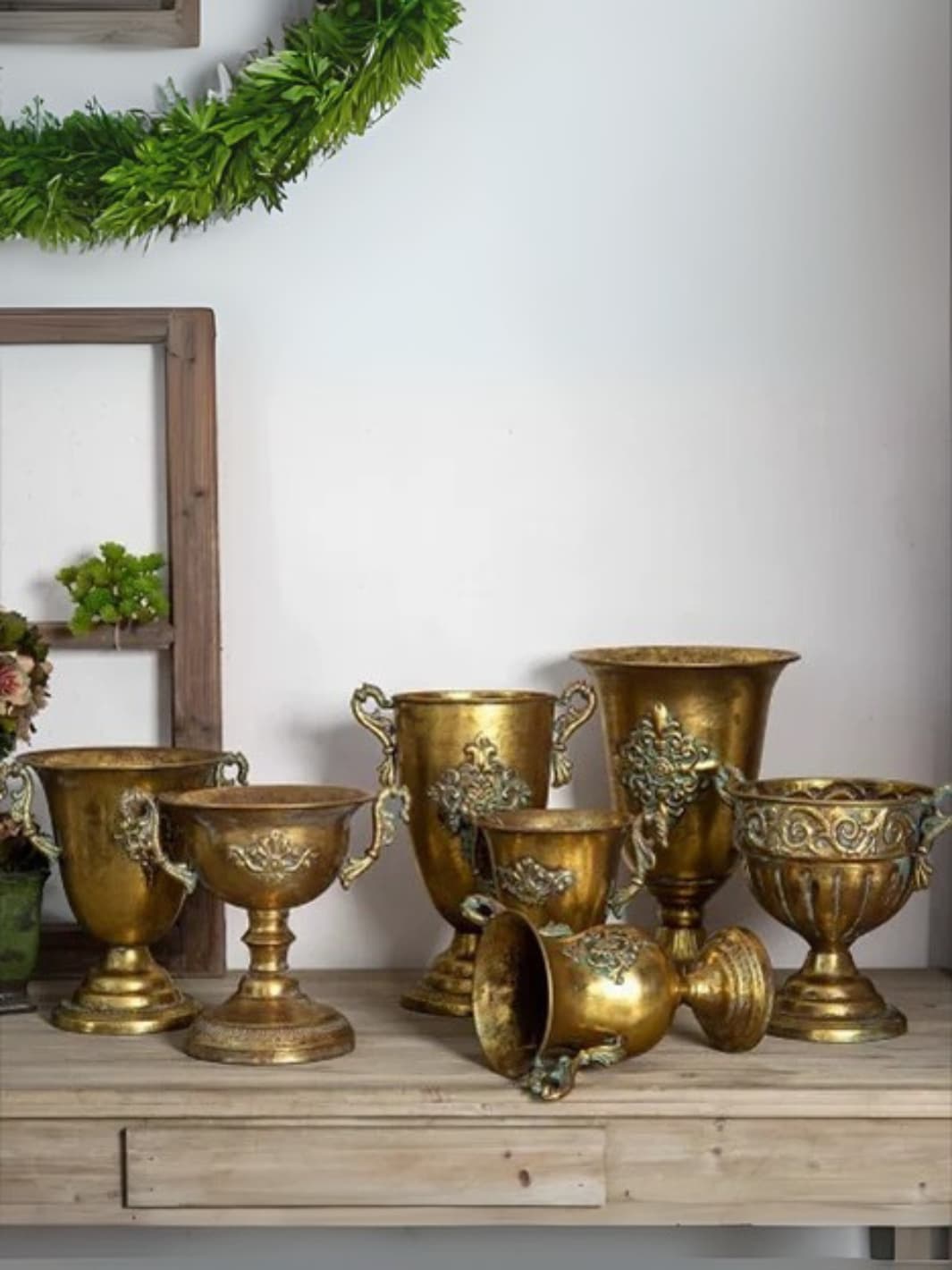 Vase | Coupe antique dorée style empire