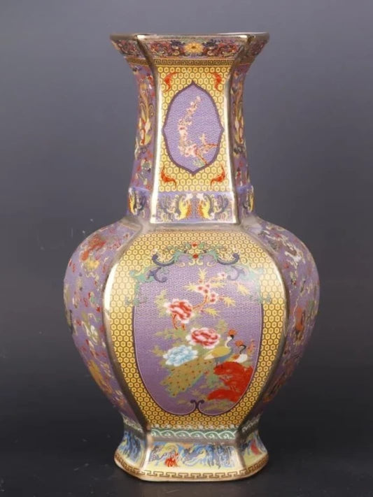 Vase | Décor traditionnel chinois violet