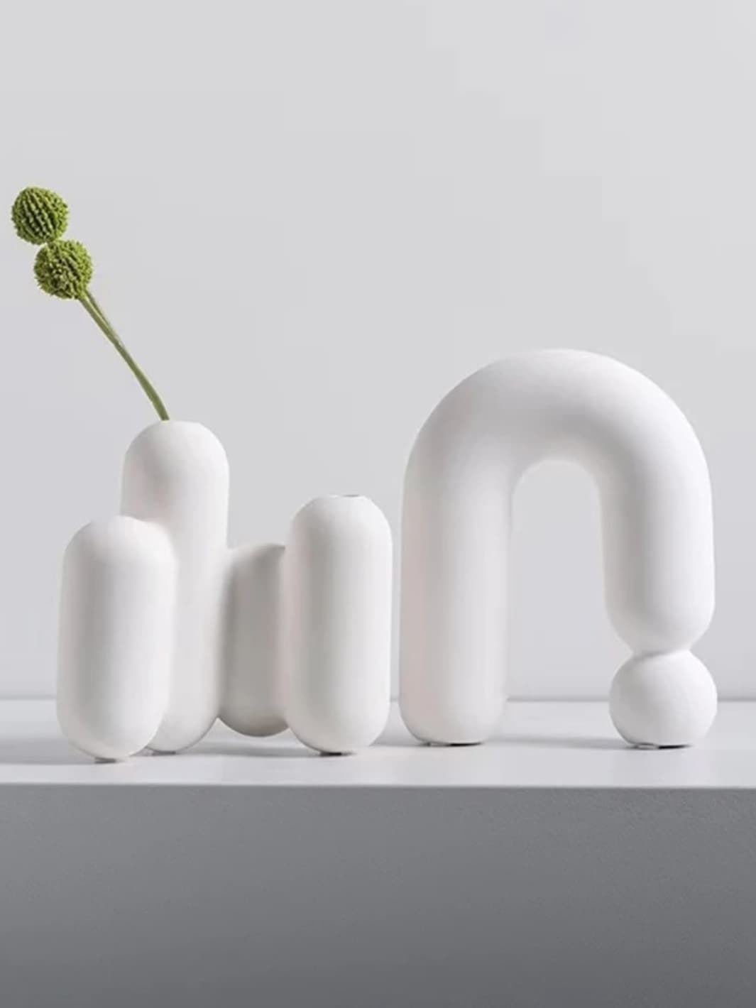 Vase | Blanc sculptural en céramique mate